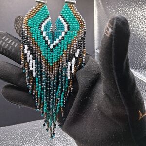 Handcrafted Beaded Fringe Earrings